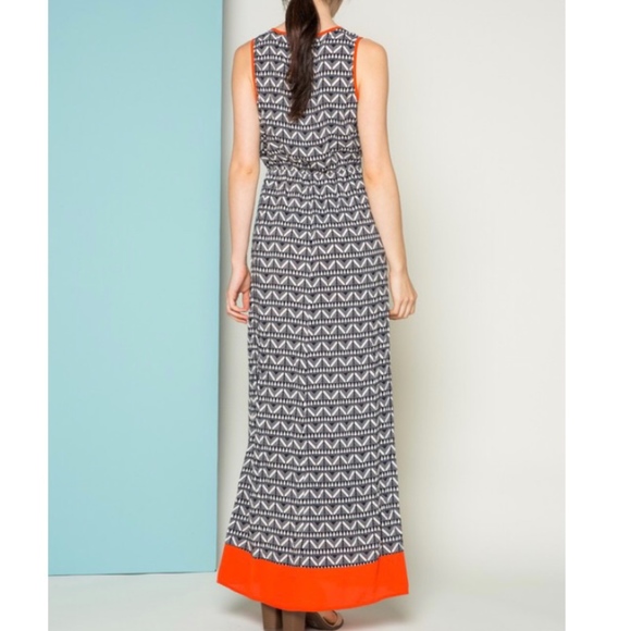 NWT THML Embroidered Printed Sleeveless Maxi Dress - Picture 4 of 4